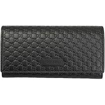 Amazon | [グッチ] 二つ折り長財布 マイクロ シマ ブラック